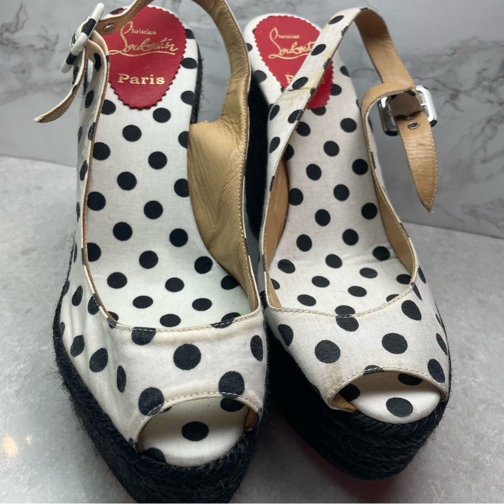 Cristian Louboutin Espadrille Wedges
